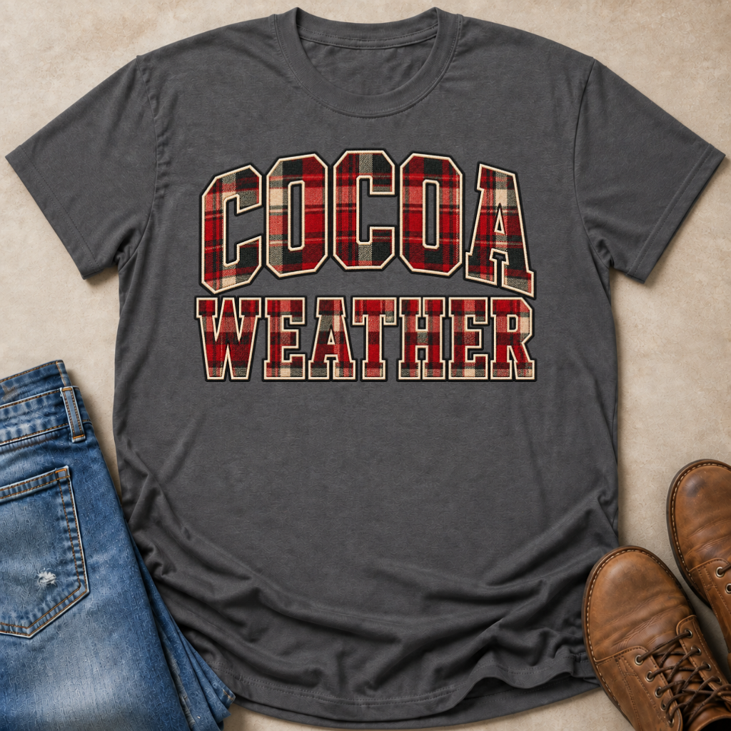 Cocoa Weather Flannel Lettering T-Shirt