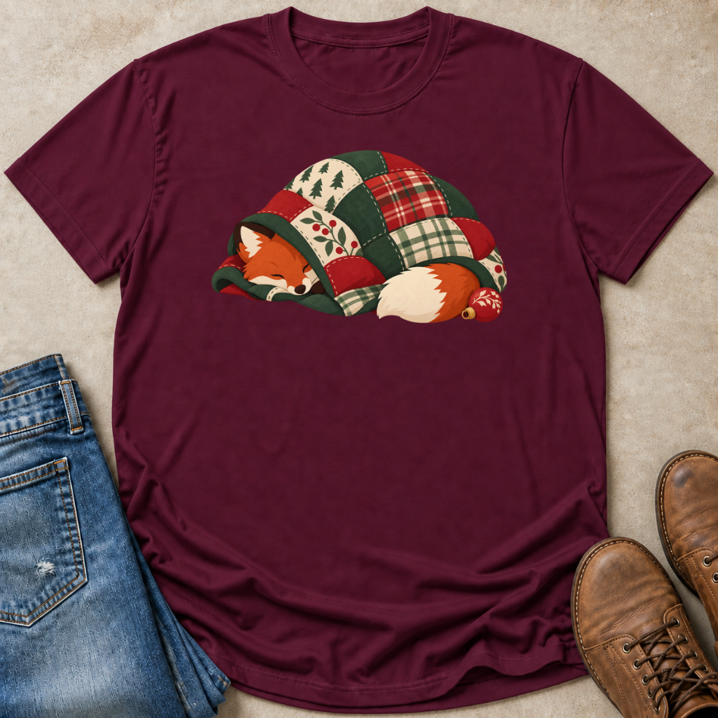 Cozy Christmas Fox T-Shirt