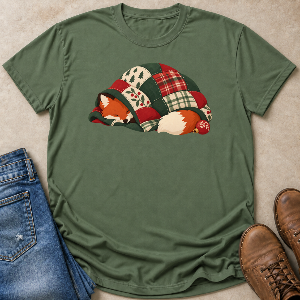Cozy Christmas Fox T-Shirt