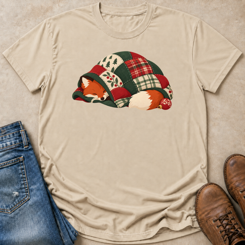 Cozy Christmas Fox T-Shirt
