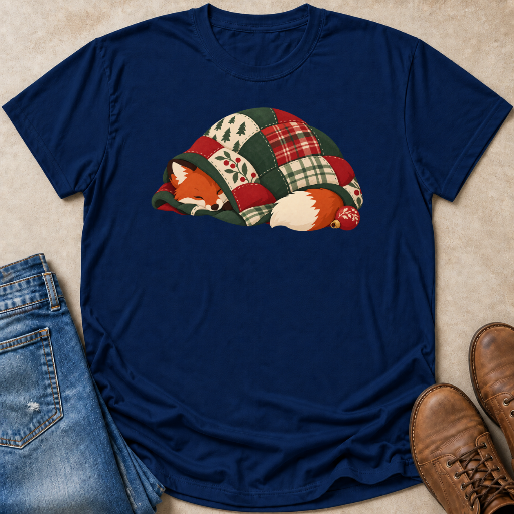 Cozy Christmas Fox T-Shirt
