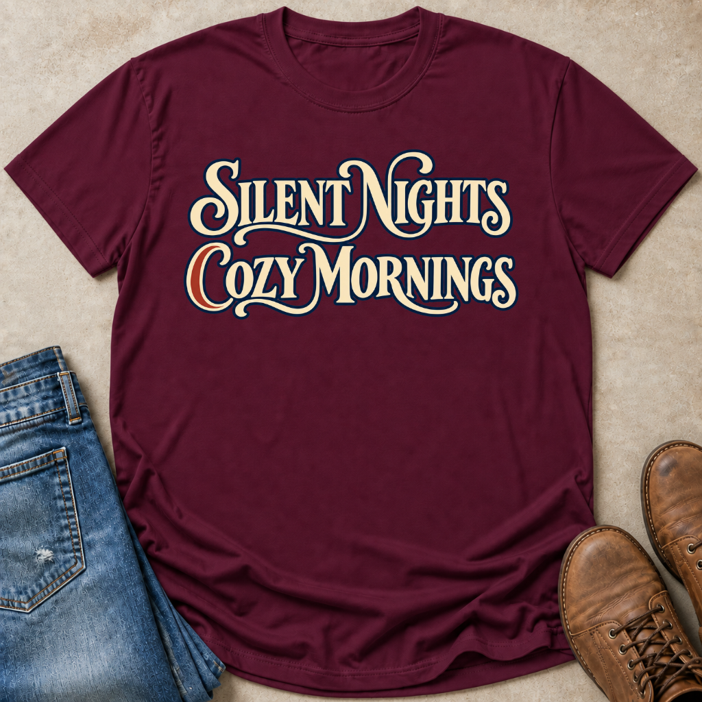 Silent Nights Cozy Mornings T-Shirt