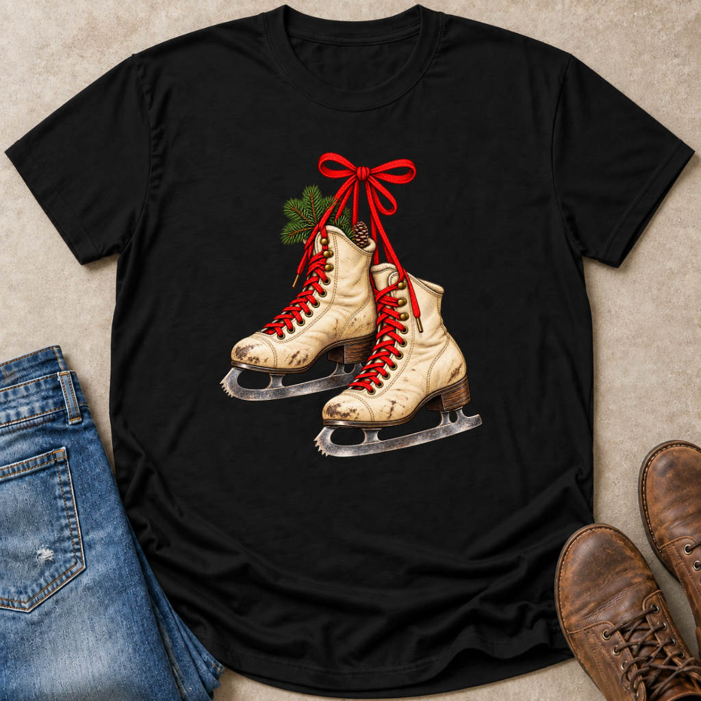 Vintage Christmas Skates T-Shirt