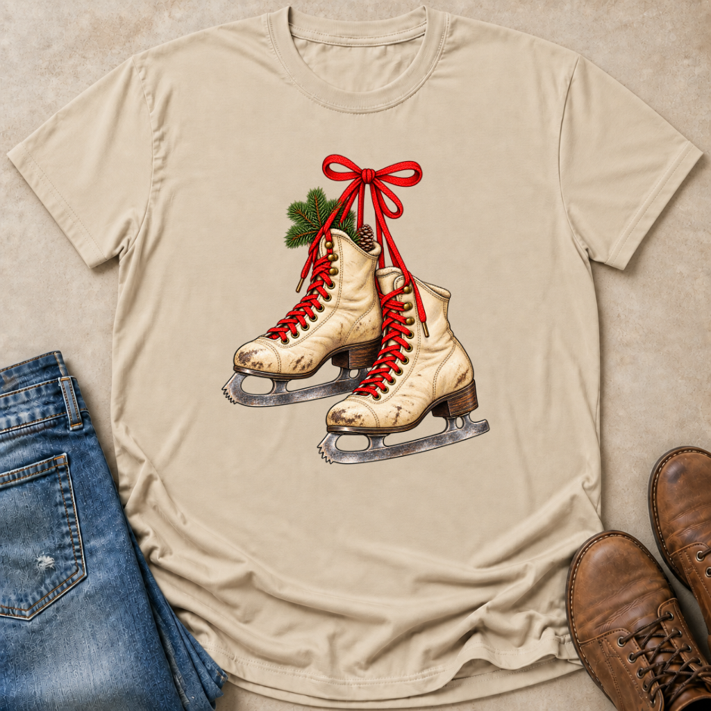 Vintage Christmas Skates T-Shirt