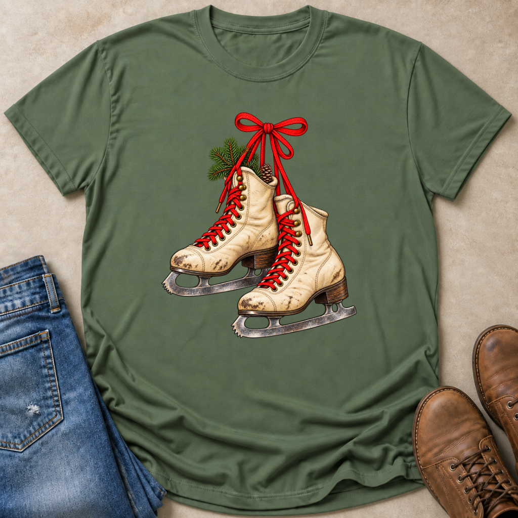 Vintage Christmas Skates T-Shirt