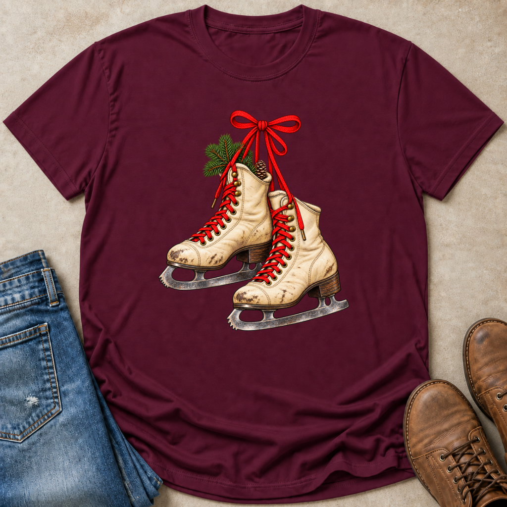 Vintage Christmas Skates T-Shirt